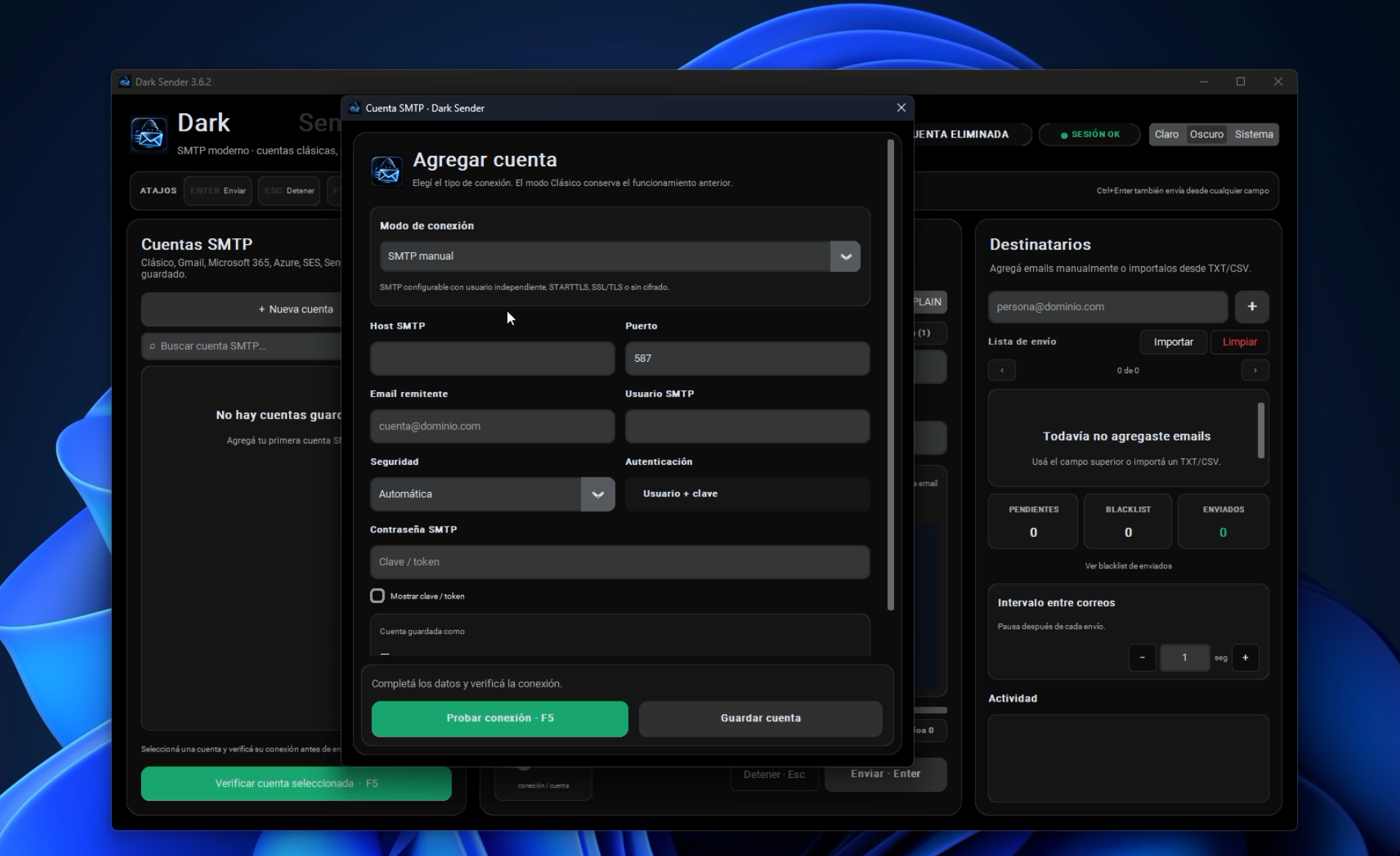 DarkSender 🚀 Envíos Masivos por SMTP